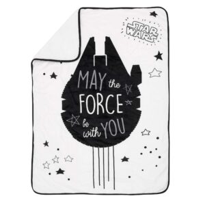 Lambs & Ivy Star Wars Millennium Falcon Baby Blanket - White