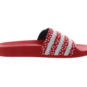 adidas adilette Footwear White/Vivid Red/Footwear White 5 B (M)