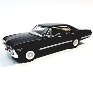 kinsmart jet black 1967 chevy impala 4 door hardtop 1/43 o scale diecast car