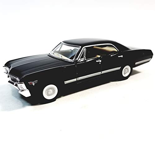 Kinsmart Jet Black 1967 Chevy Impala 4 Door Hardtop 1/43 O Scale Diecast Car