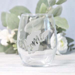 West Virginia State Stemless Wine Glass - West Virginia Gift, West Virginia Wine Glass, West Virginia Fan Gift