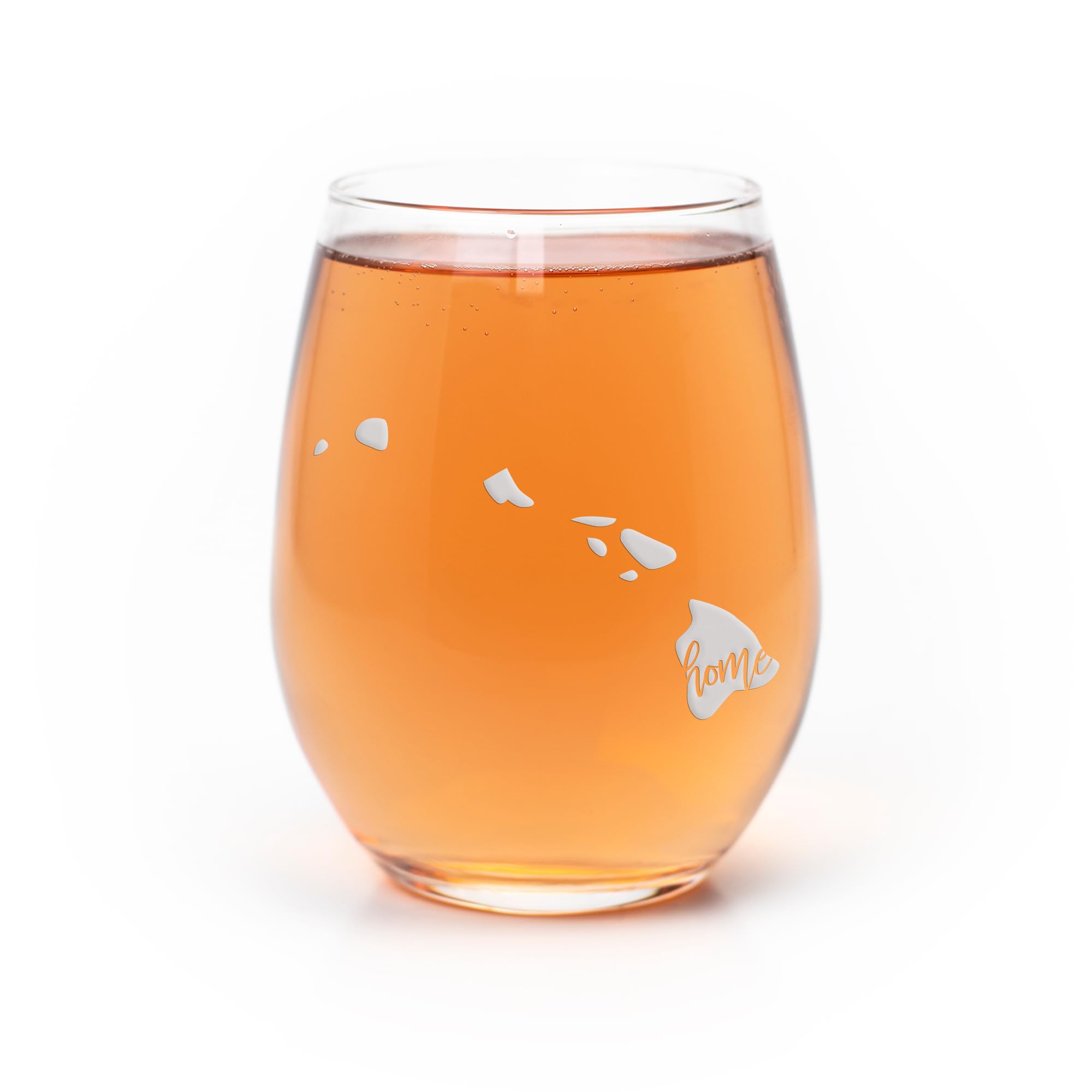 Hawaii State Stemless Wine Glass - Hawaii Gift, Hawaii Wine Glass, Hawaii Fan Gift