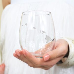 Hawaii State Stemless Wine Glass - Hawaii Gift, Hawaii Wine Glass, Hawaii Fan Gift