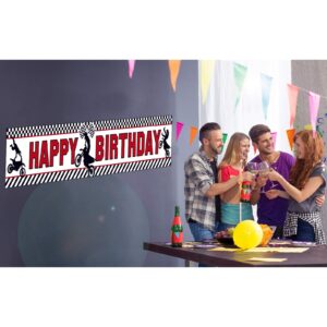 Huge Motocross Birthday Banner,Dirt Bike Party Decorations Motocross Happy Birthday Banner Indoor Outdoor Decorations Dirt Bike Racing Birthday Banner, 250 x 45 cm, 98.4 x 17.7 Inch