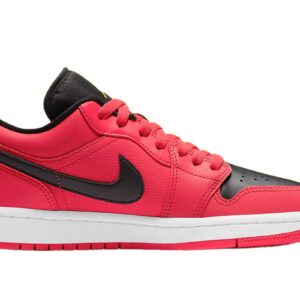 Nike Women's Air Jordan 1 Low UNC Basketball Shoe, Siren Red/Black-white, 11