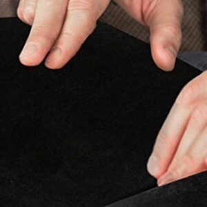 Black Self Adhesive Velvet Fabric Sticky Felt Sheets for Art & Crafts, Jewelry Box, Drawer Liners- 2PCS x (17.3" x 39.3")