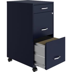 lys soho box/file/file mobile navy file cabinet, 3 drawer