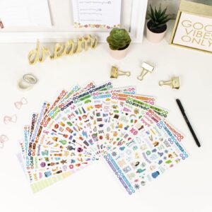 bloom daily planners Monthly Celebrations Planner Stickers for Calendar Decorating, Planning, Scrapbooking - Holiday, Seasonal, & General Events (14 Sheets, 1,100+ Stickers per Pack)