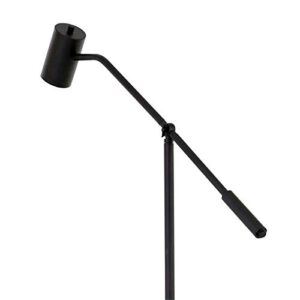 Willis Pharmacy Floor Lamp with Metal Shade in Blackened Bronze/Blackened Bronze