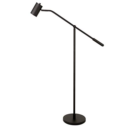 Willis Pharmacy Floor Lamp with Metal Shade in Blackened Bronze/Blackened Bronze