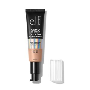 e.l.f. camo cc cream, color correcting medium-to-full coverage foundation with spf 30, light 280 n, 1.05 oz (30g)