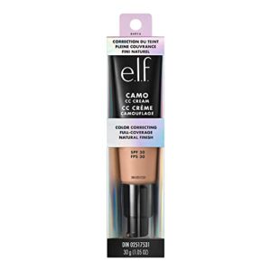 e.l.f. Camo CC Cream, Color Correcting Medium-To-Full Coverage Foundation with SPF 30, Light 280 N, 1.05 Oz (30g)