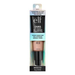 e.l.f. Camo CC Cream, Color Correcting Medium-To-Full Coverage Foundation with SPF 30, Fair 150 C, 1.05 Oz (30g)