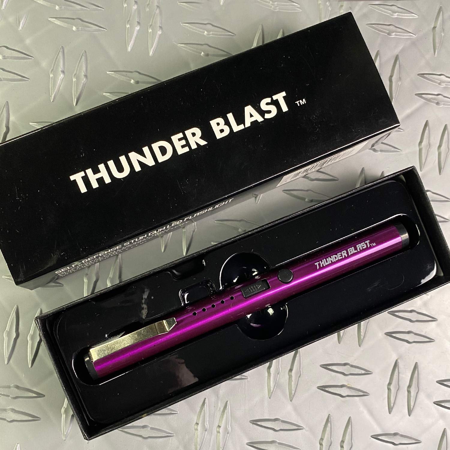 Thunder Blast OTH220 6.25inch Tactical Pen HIGH Power STUN Gun TAZOR WMicro USB Charger for SELF Defense USE ONLY. , Purple