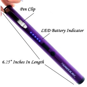 Thunder Blast OTH220 6.25inch Tactical Pen HIGH Power STUN Gun TAZOR WMicro USB Charger for SELF Defense USE ONLY. , Purple