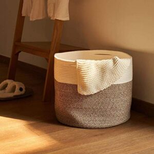 Goodpick Large Rope Basket (Set of 2)-Blanket Storage Basket Nursery Bin