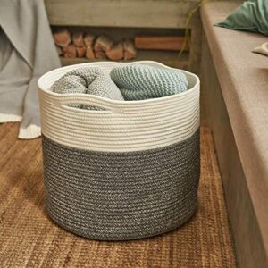 Goodpick Large Rope Basket (Set of 2)-Blanket Storage Basket Nursery Bin