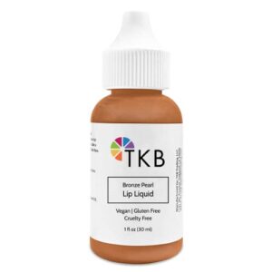 tkb lip liquid color | liquid lip color for tkb gloss base, diy lip gloss, pigmented lip gloss and lipstick colorant, made in usa (1floz (30ml), bronze pearl)