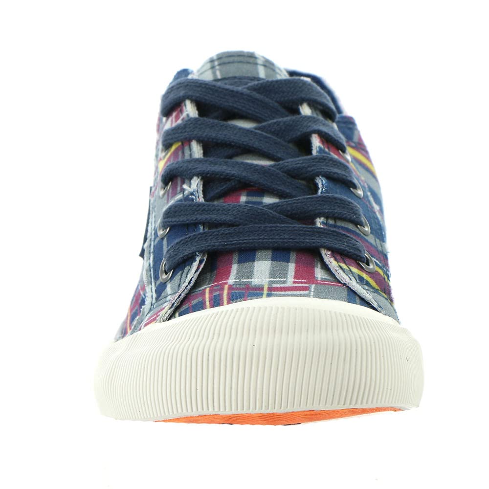 Rocket Dog Women's Jazzin Bridger Patchwork Cotton Sneaker, Blue Multi, 6.5