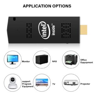 AIOEXPC Intel PC Stick 8GB RAM 128GB ROM with Intel Atom Z8350 & Windows 10 Pro Mini Computer Stick Support 4K HD,Dual Band WiFi 2.4G/5G, Bluetooth 4.2, Support Auto-on After Power Failure