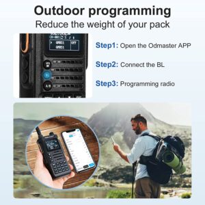 (2nd Gen)TIDRADIO TD-H8 GMRS Radio Handheld with Bluetooth Programming, GMRS Repeater Capable, NOAA, 5 Watt Long Range Two Way Radios Walkie Talkies with 771 GMRS Antenna, 2500mAh Rechargeable Battery