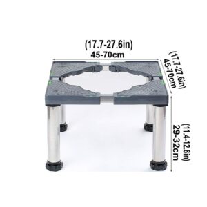 Refrigerator Holder Bracket 4Legs Adjustable Washing Machine Base Stand Extendable Appliance Fridge Stand 29-32cm Heightening Cookers Base Tray Large Outside Plant Container