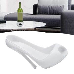 TOPINCN Wine Rack Synthetic Wine Bottle Display Holder Innovative Highheeled Shoe Shape Home Decoration Accessories(White)