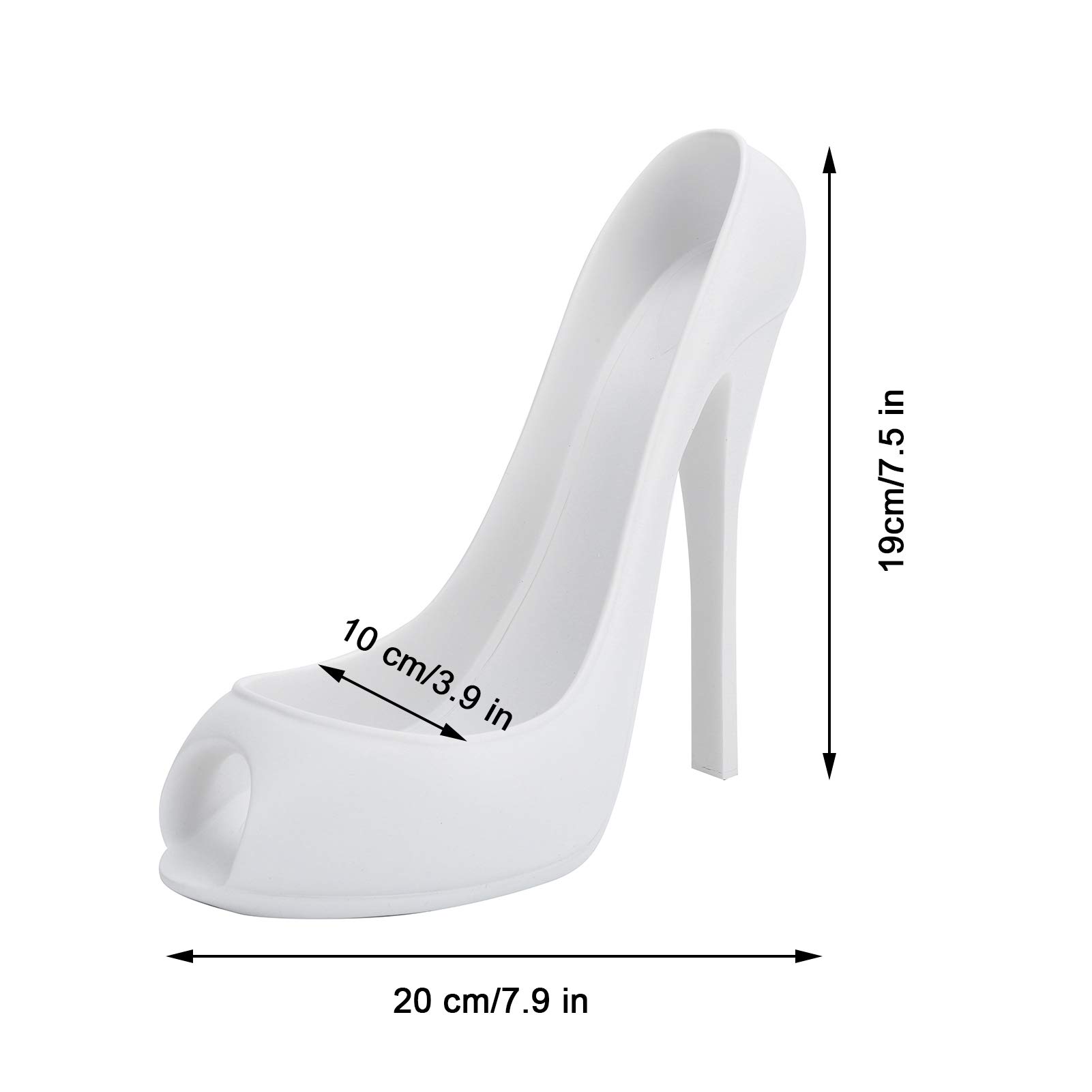 TOPINCN Wine Rack Synthetic Wine Bottle Display Holder Innovative Highheeled Shoe Shape Home Decoration Accessories(White)