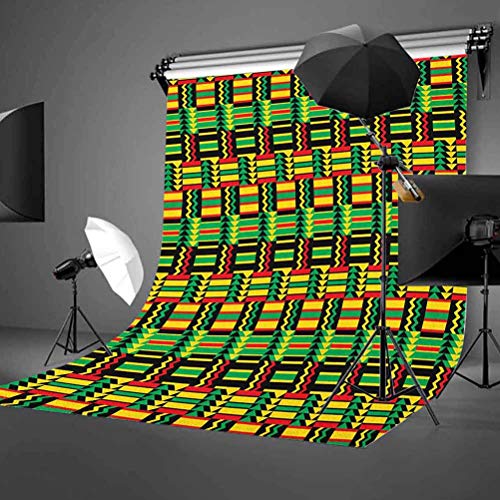 8x12 FT Vinyl Photography Background Backdrops,Tribal Kenya Nigeria Design with Lively Cultural Colors Abstract Traditional Background for Child Baby Shower Photo Studio Prop Photobooth Photoshoot