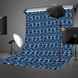 5x7 FT Geometric Vinyl Photography Backdrop,Overlapping Entangled Polka Dots Pattern in Modern Style Abstract Grunge Circles Background for Photo Backdrop Baby Newborn Photo Studio Props