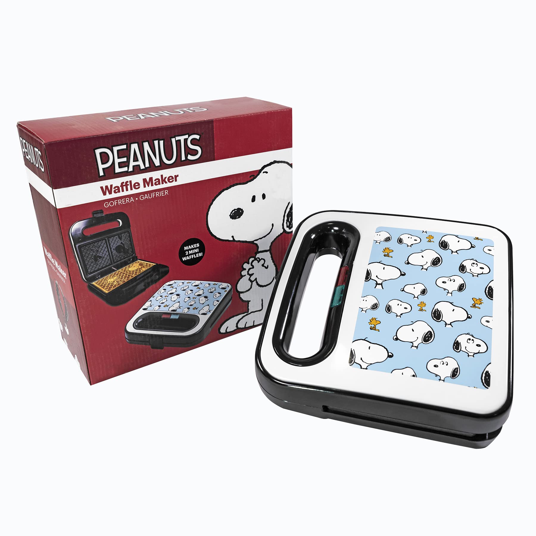 Uncanny Brands Peanuts Waffle Maker - Make Snoop and Woodstock Waffles - Kitchen Appliance