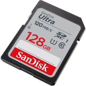 SanDisk 128GB Ultra UHS-I Class 10 U1 SDXC Memory Card, 120MB/s Read, 10MB/s Write