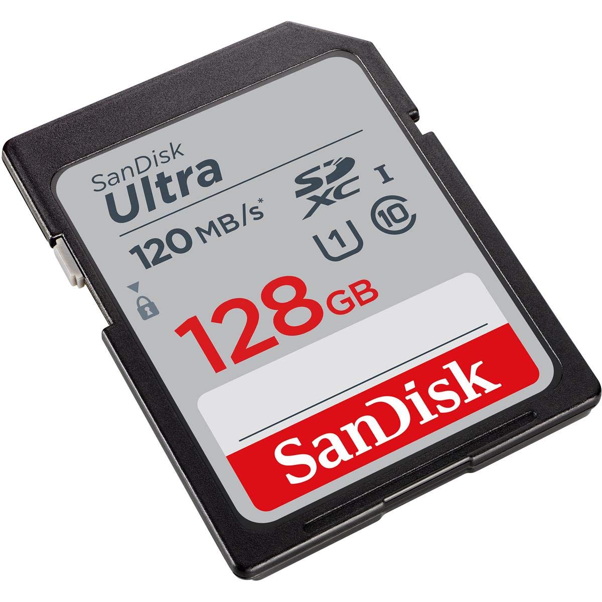 SanDisk 128GB Ultra UHS-I Class 10 U1 SDXC Memory Card, 120MB/s Read, 10MB/s Write