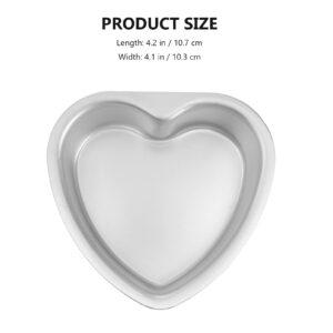 Cabilock Heart Mold 5pcs Aluminium Cake Pan Tin Heart Shape Cake Baking Tin Tray Muffin Chocolate Baking Mold Fondant Non Stick for Cake Bread Baking Egg Shaped Cake Pan (4.2x4.1 inch)