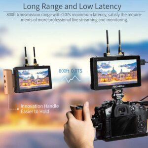 FEELWORLD FT6 FR6 5.5 Inch Wireless Video Transmission DSLR Camera Field Monitor Built in Transmitter and Receiver System Long Range 800ft Low Latency 0.07s Touch 3D LUT HDR 4K HDMI Director AC DP