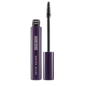 kevyn aucoin indecent mascara, black: thin cone-shaped brush. creamy lash condition formula. dramatic and natural look. long wear. clump & flake-free. pro makeup artist go to for defined fuller lashes