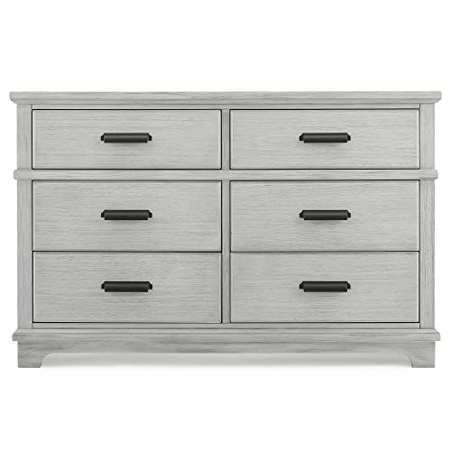 Delta Children Simmons Kids Asher 6 Drawer Dresser with Changing Top, Fully Assembled, Greenguard Gold Certified, Rustic Mist