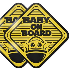 epic goods cute baby on board magnets [2-pack] baby shower registry gift set - safety sign for car, truck, van, bumper, laptop, flask, water bottle (magnets)