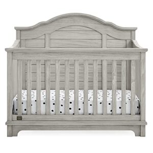 delta children simmons kids asher 6-in-1 convertible crib with toddler rail, rustic mist