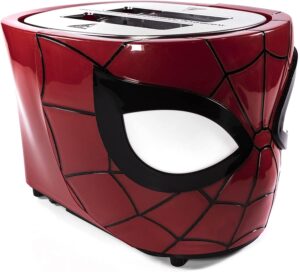 uncanny brands marvel’s spiderman halo toaster – toasts spidey’s mask on your bread