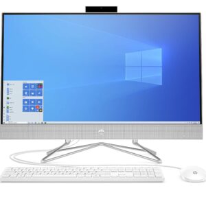 HP All-in-One Desktop Computer, 11th Generation Intel Core i5-1135G7 Processor, Intel Iris Xe Graphics, 8 GB RAM, 256 GB SSD, Windows 10 Home (27-dp1006, Natural Silver)