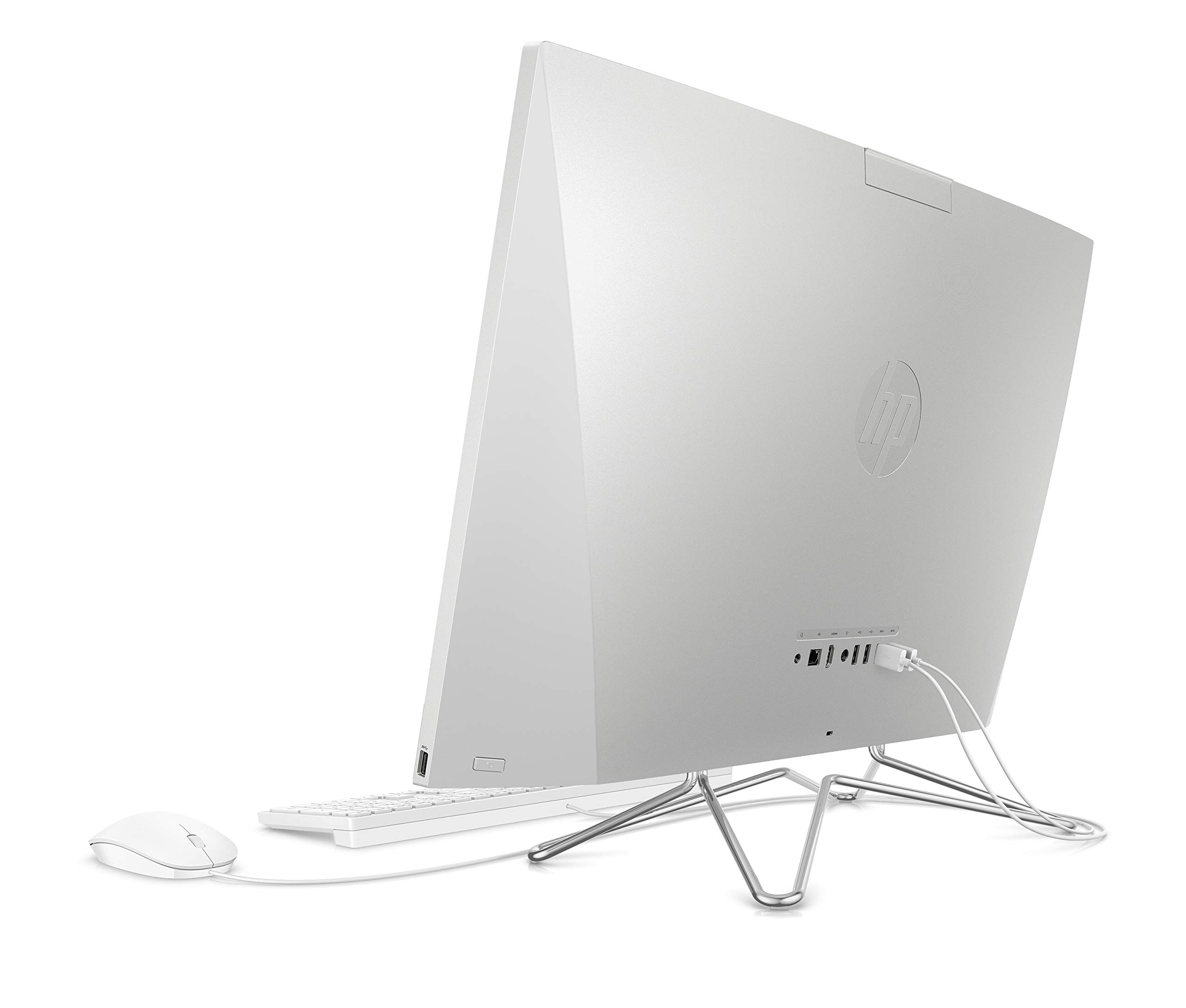 HP All-in-One Desktop Computer, 11th Generation Intel Core i5-1135G7 Processor, Intel Iris Xe Graphics, 8 GB RAM, 256 GB SSD, Windows 10 Home (27-dp1006, Natural Silver)