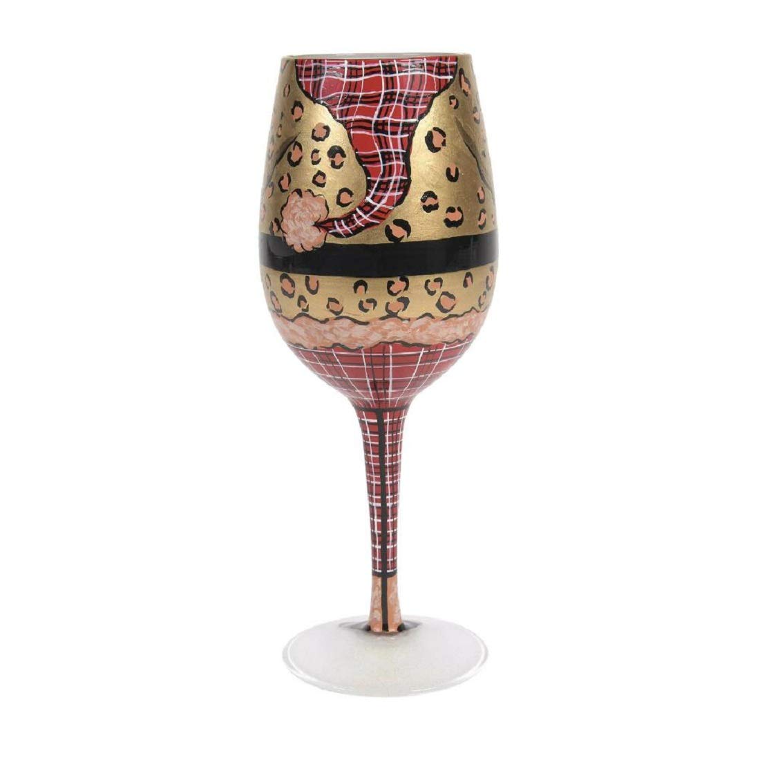 Enesco Lolita Snazzy Santa Wine Glass