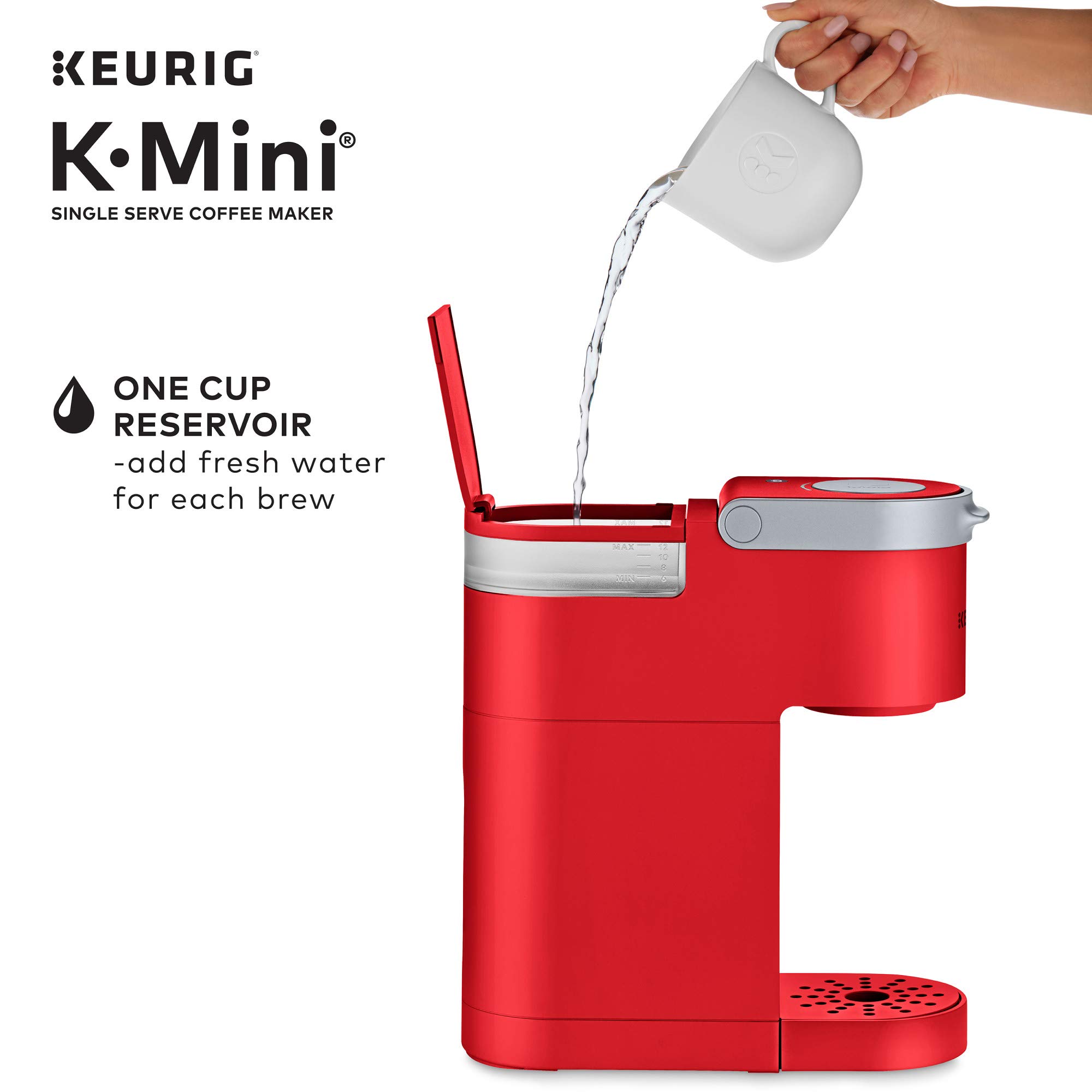 Keurig K-Mini Single Serve K-Cup Pod Coffee Maker, Poppy Red