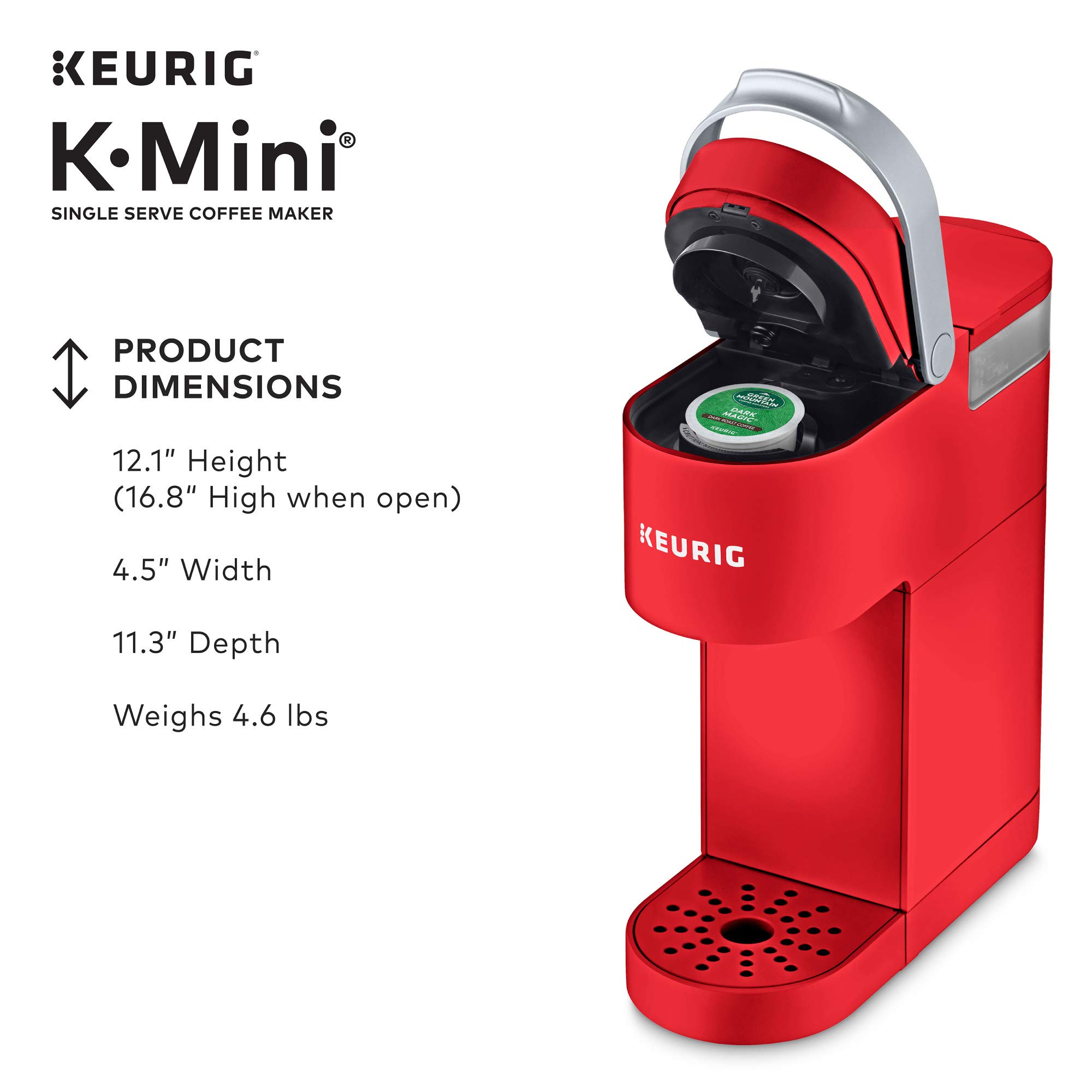 Keurig K-Mini Single Serve K-Cup Pod Coffee Maker, Poppy Red