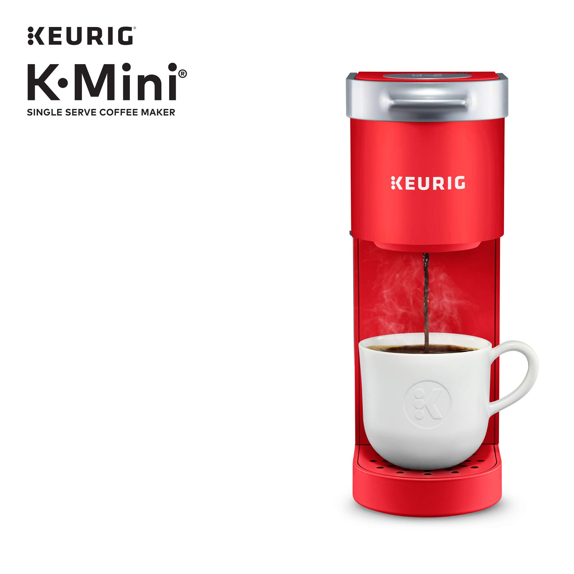 Keurig K-Mini Single Serve K-Cup Pod Coffee Maker, Poppy Red