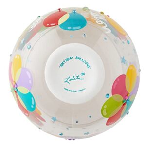 Enesco Designs by Lolita Happy Birthday Balloons Artisan Hand-Painted Stemless Wine Glass, 20 Ounce, Multicolor