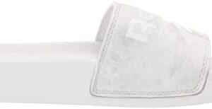 Reebok Women's Fulgere Slides Sandal, White/Skull Grey, 7