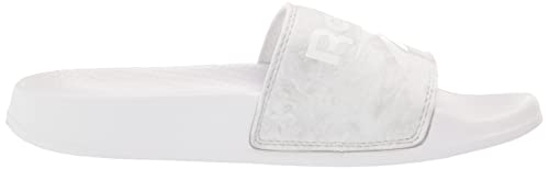 Reebok Women's Fulgere Slides Sandal, White/Skull Grey, 7