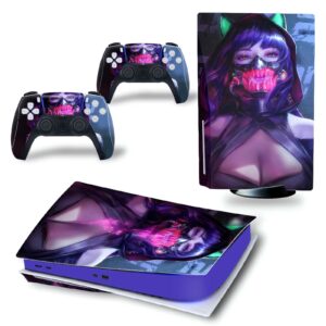 dreampass compatible with ps5 skins disc edition anime wrap decoration frosting sticker console digital disk protector faceplate shell vinyl cover skins edition console decal disc version